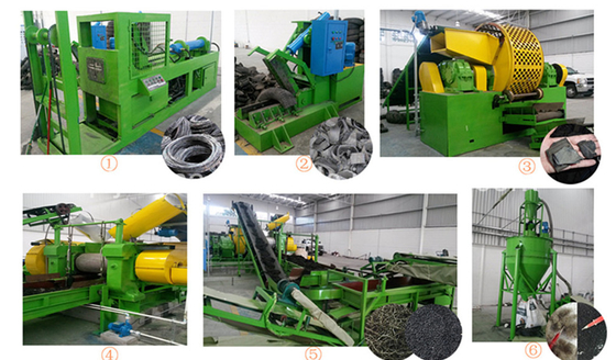 Good price Full Automatic Rubber Powder Making Machine / Waste Tyre Recycling Production Line online